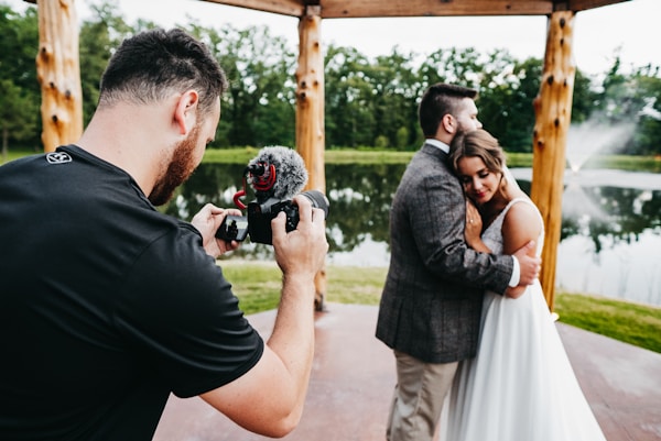 Wedding photographer capturing candid emotions